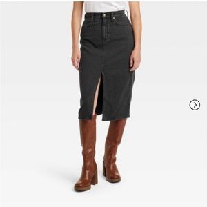 Women's High-Rise Denim Midi Skirt - Universal Thread™